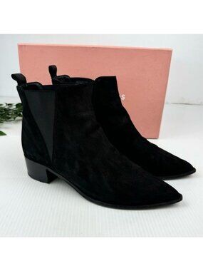 Acne Studios Black Suede Jensen ankle Boots 10